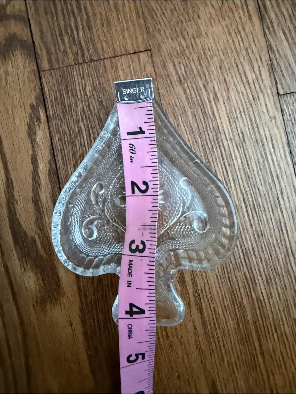 Vintage Indiana Glass Spade Mini Trinket Dish Ashtray Clear